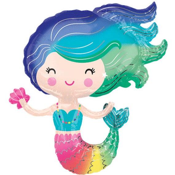 AGOTADO / Colorful Mermaid Balloon 32" 