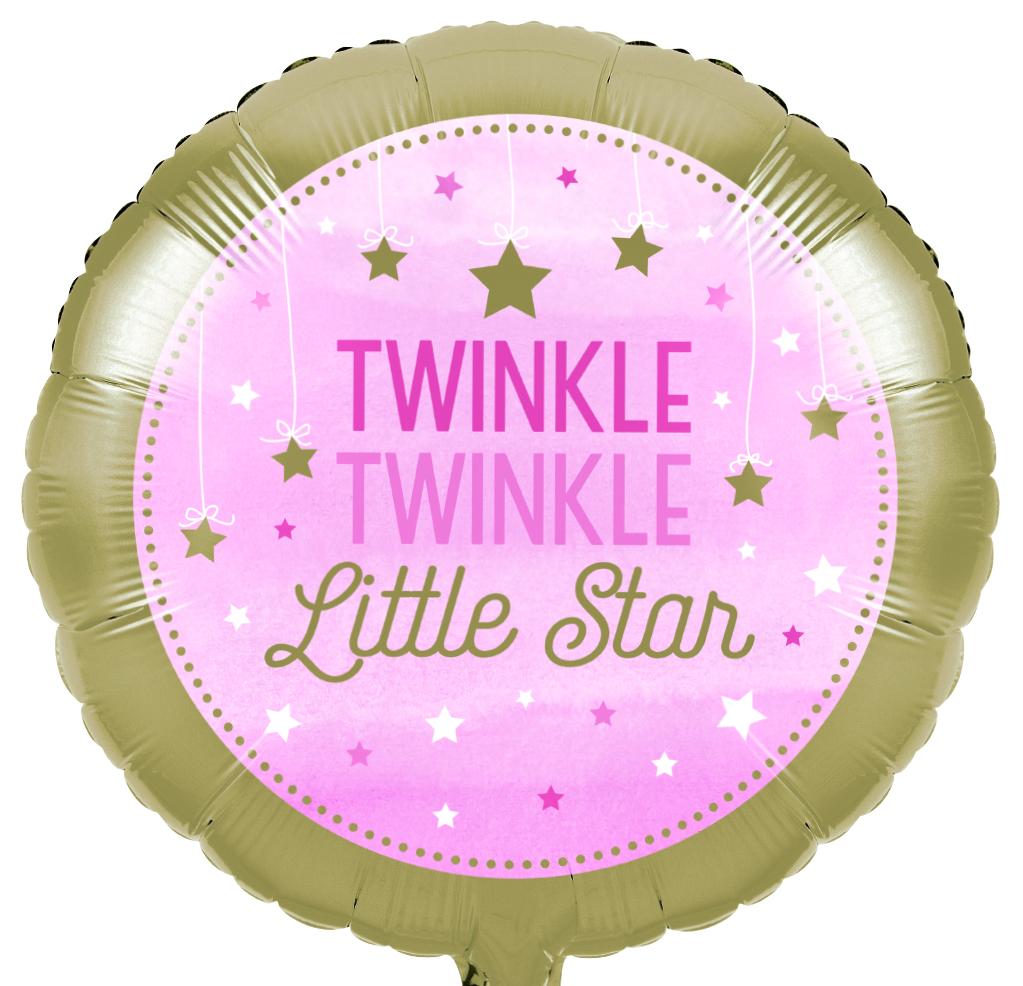Twinkle Twinkle Girl balloon 18"