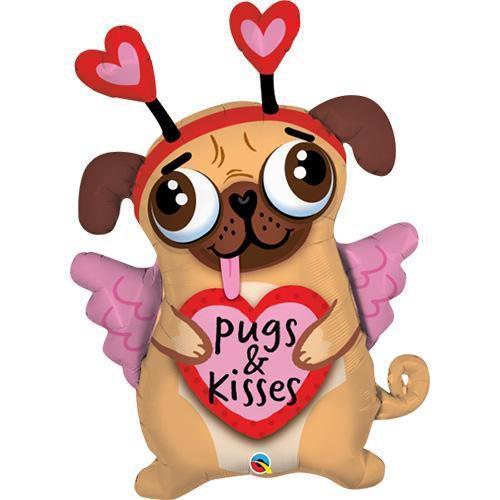 Pugs & Kisses balloon 36"
